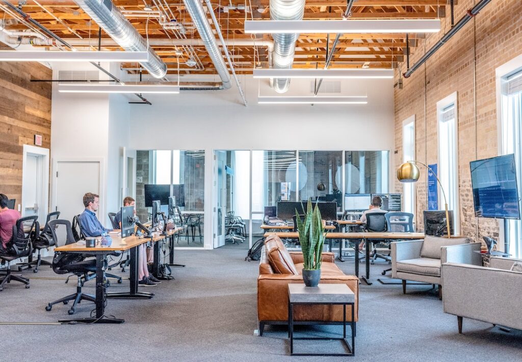 Team working in an office
