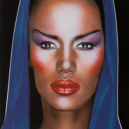 Grace Jones Interview Cover from Splitting The Atom Collection by The Richard Bernstein Estate.