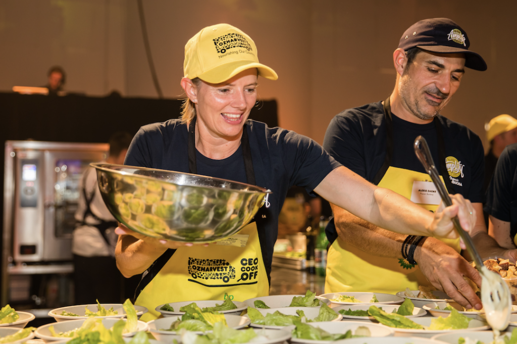 CEO serving food